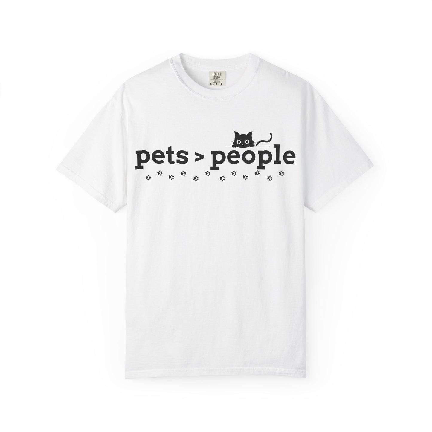 Pets > People T-Shirt (Cat Edition) – Funny Cat & Paw Love Tee