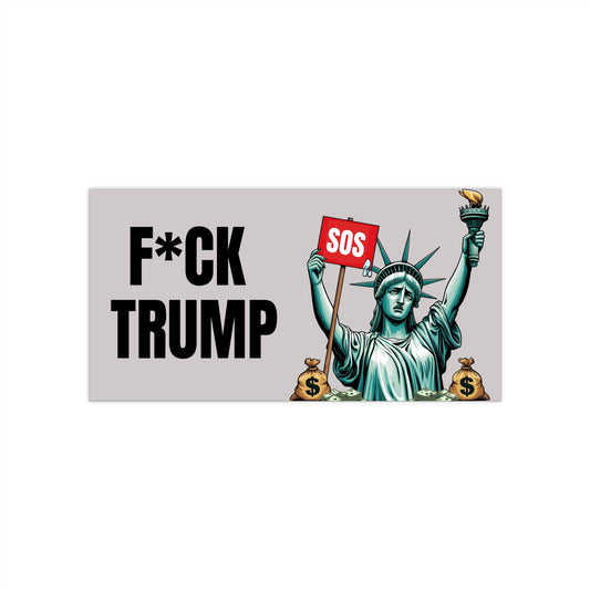 Bold Political Bumper Sticker - F*CK TRUMP - Statement Car Decor