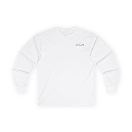 Positivity Mvmt Long Sleeve Tee — "Join the Positivity" Cotton Shirt