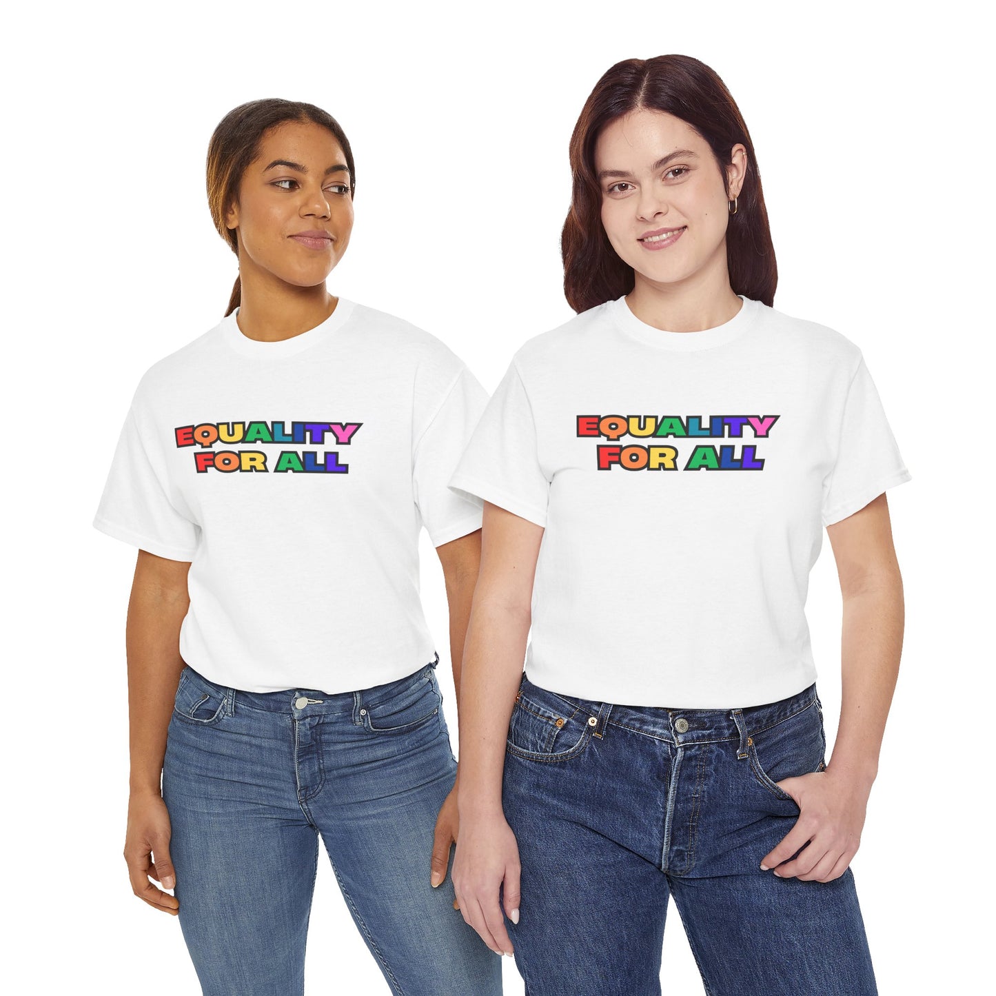Unisex Equality Statement Tee, Pride Shirt, LGBTQ+ Apparel, Equality For All Top, Casual Unisex T-Shirt, Gift for Activists