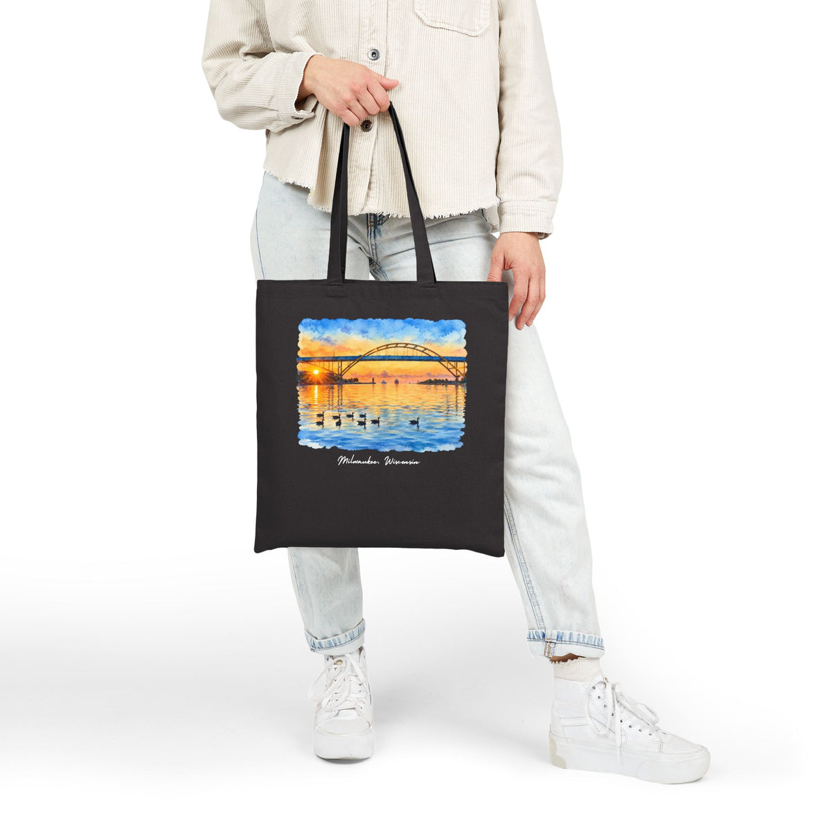 Milwaukee Hoan Bridge Canvas Tote Bag