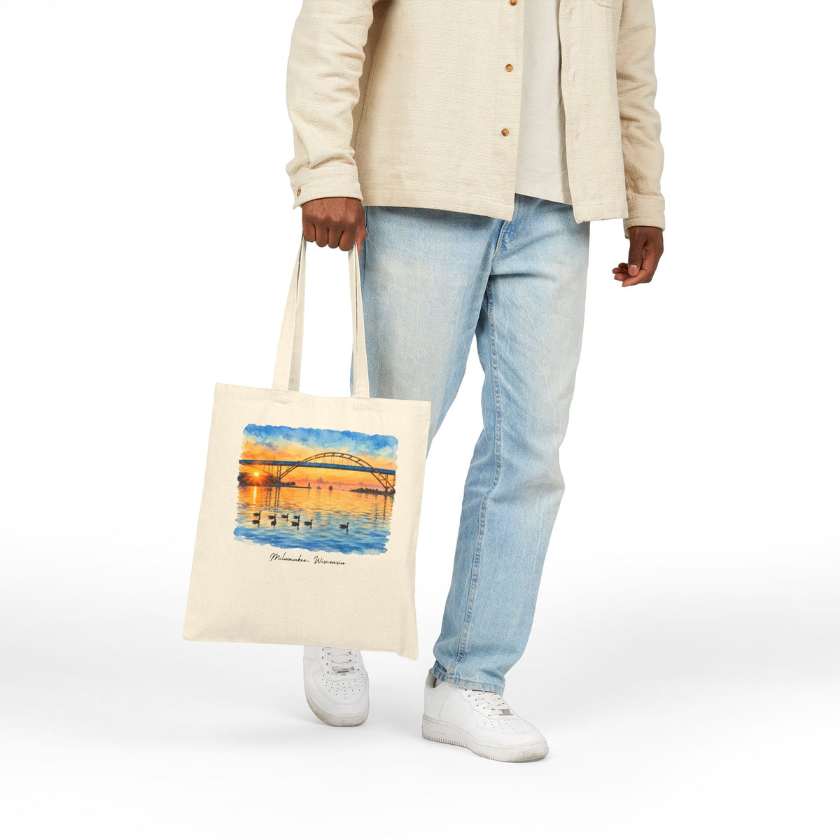 Milwaukee Hoan Bridge Canvas Tote Bag