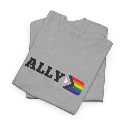 Pride Ally T-Shirt | LGBTQ+ Support | Casual Wear | Gift for Allies | Rainbow Design