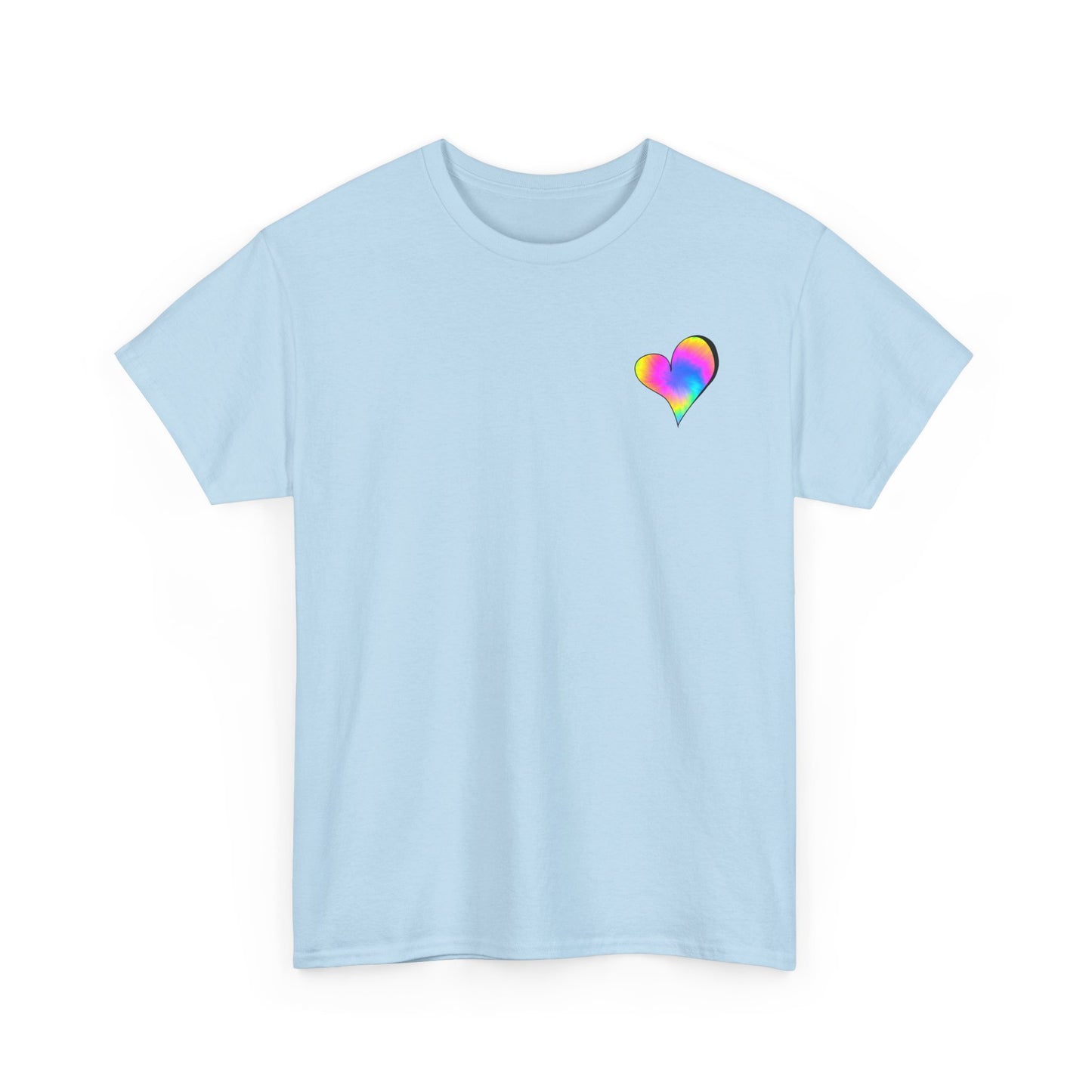 Rainbow Heart & Wings Unisex Cotton Tee, LGBTQ+ Pride Shirt, Summer Casual Wear, Gift for Friends, Colorful Festival Apparel
