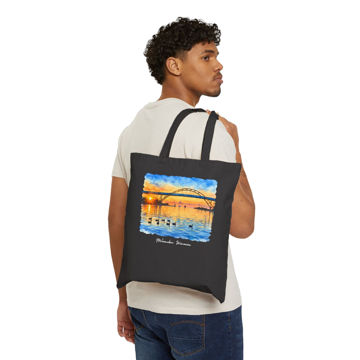 Milwaukee Hoan Bridge Canvas Tote Bag