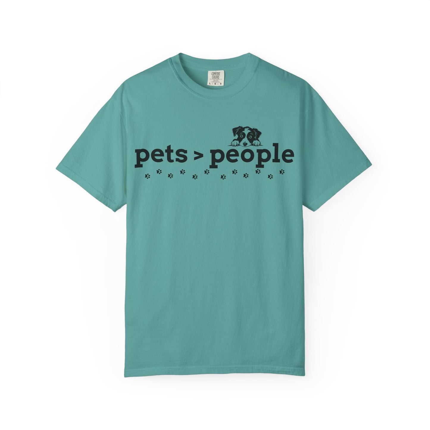 Pets > People T-Shirt (Dog Edition) — Cute Paw Print Dog Lover Tee