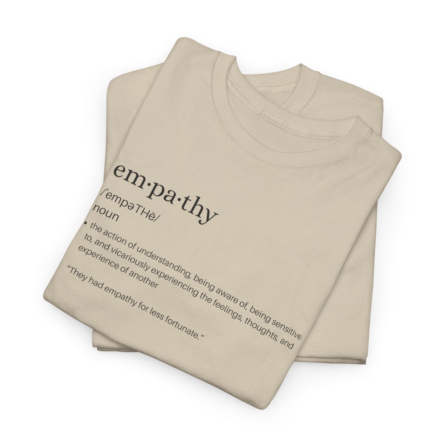 Empathy Definition Tee - Unisex Heavy Cotton Shirt, Gift for Empathetic Souls, Positive Affirmation Shirt, Casual Wear, Inspirational Gift