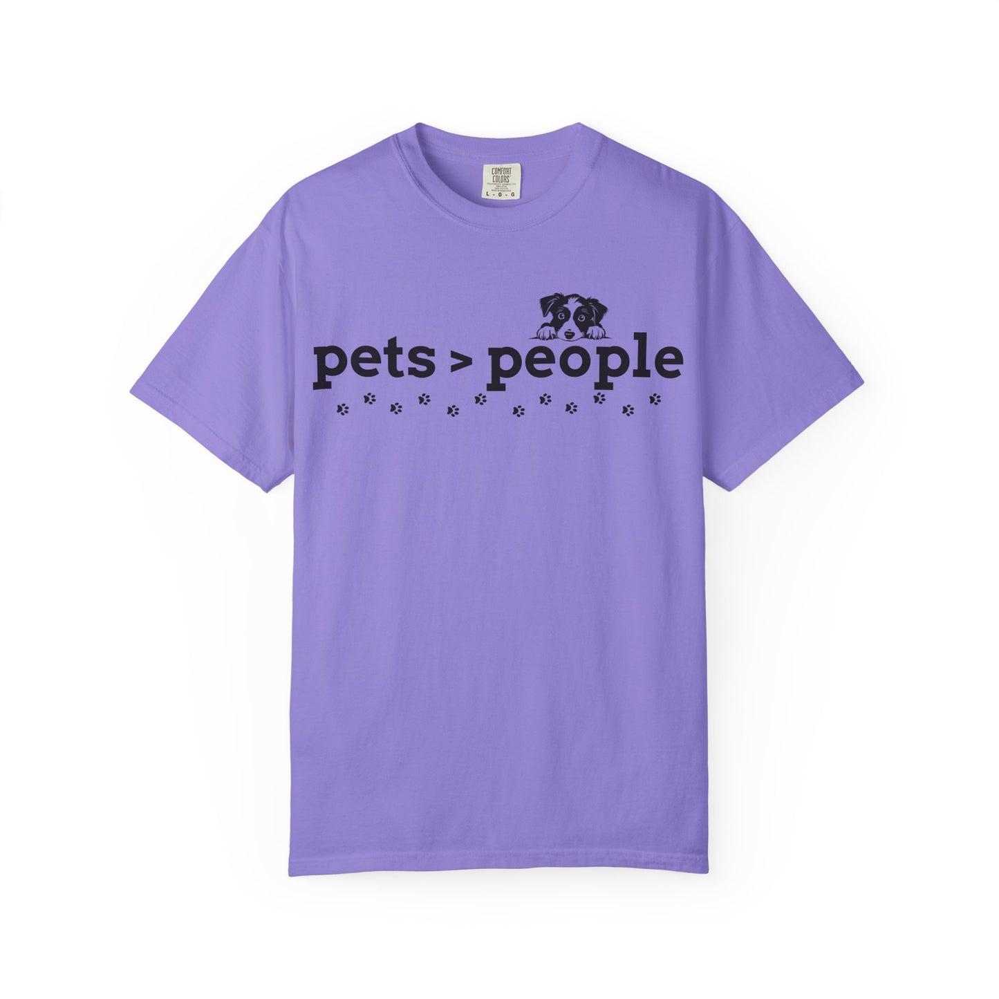 Pets > People T-Shirt (Dog Edition) — Cute Paw Print Dog Lover Tee