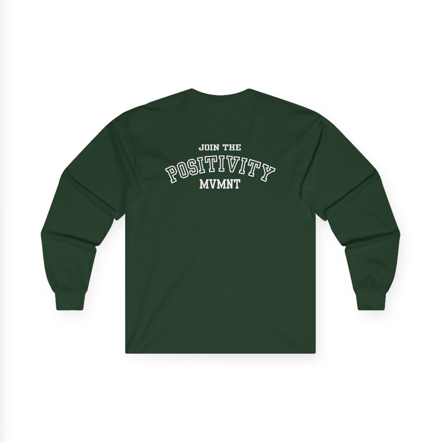 Positivity Mvmt Long Sleeve Tee — "Join the Positivity" Cotton Shirt