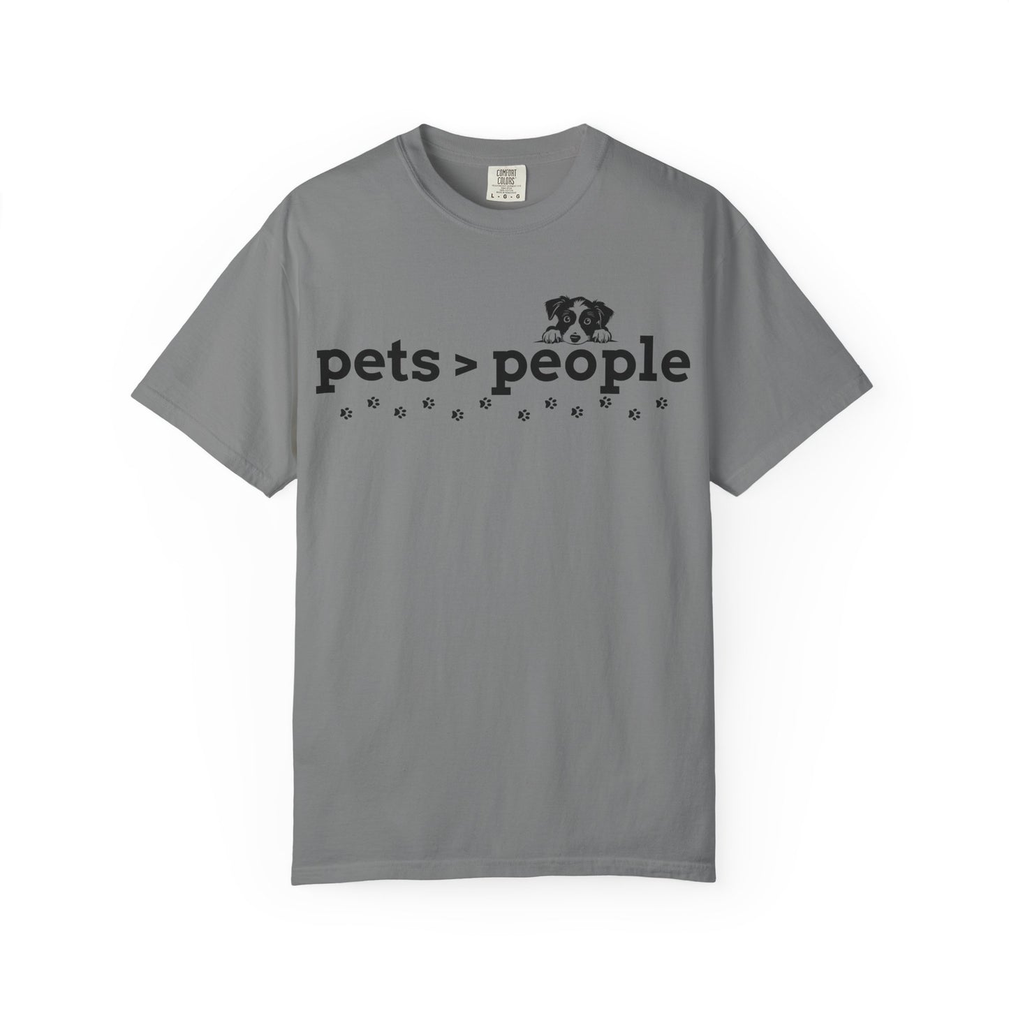 Pets > People T-Shirt (Dog Edition) — Cute Paw Print Dog Lover Tee