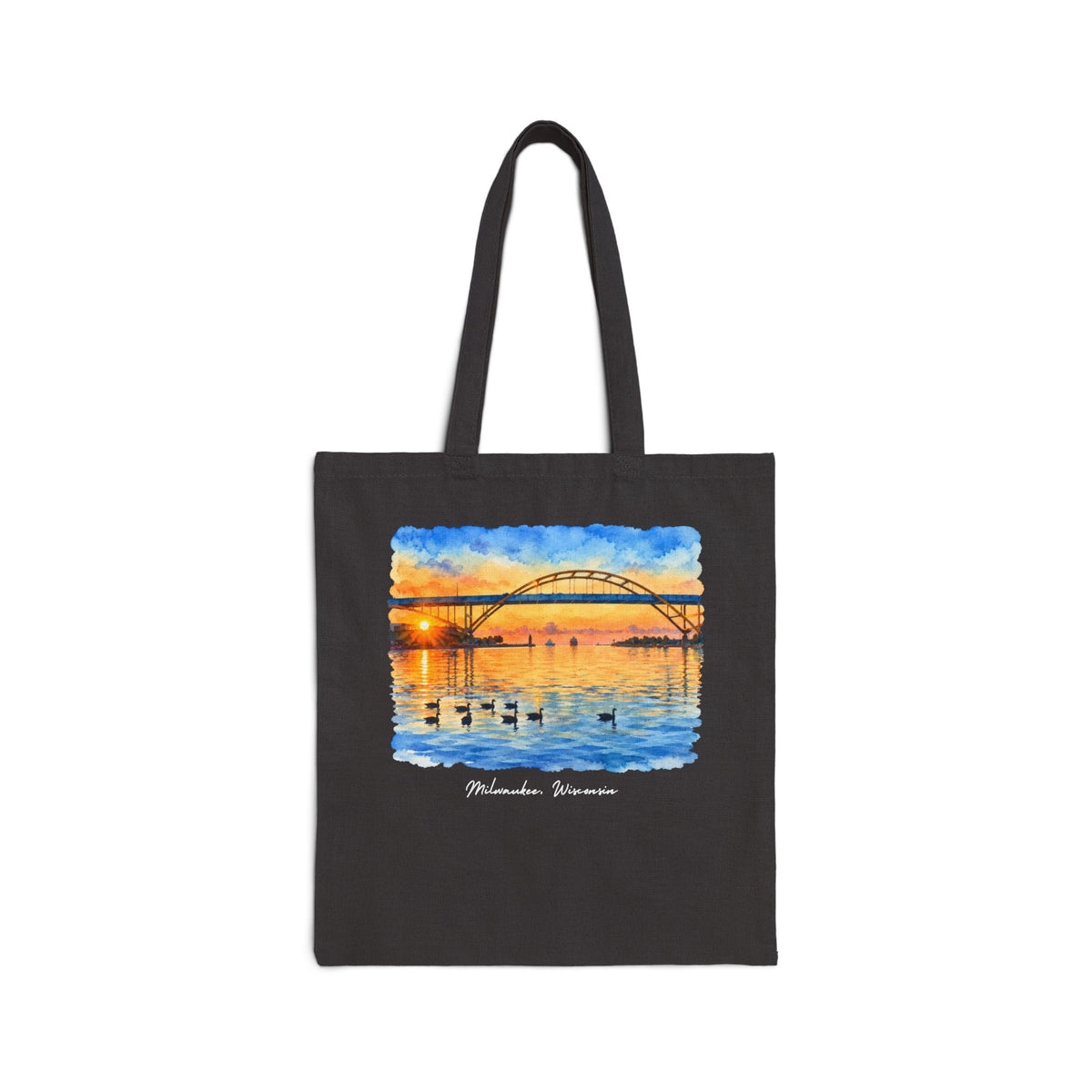 Milwaukee Hoan Bridge Canvas Tote Bag