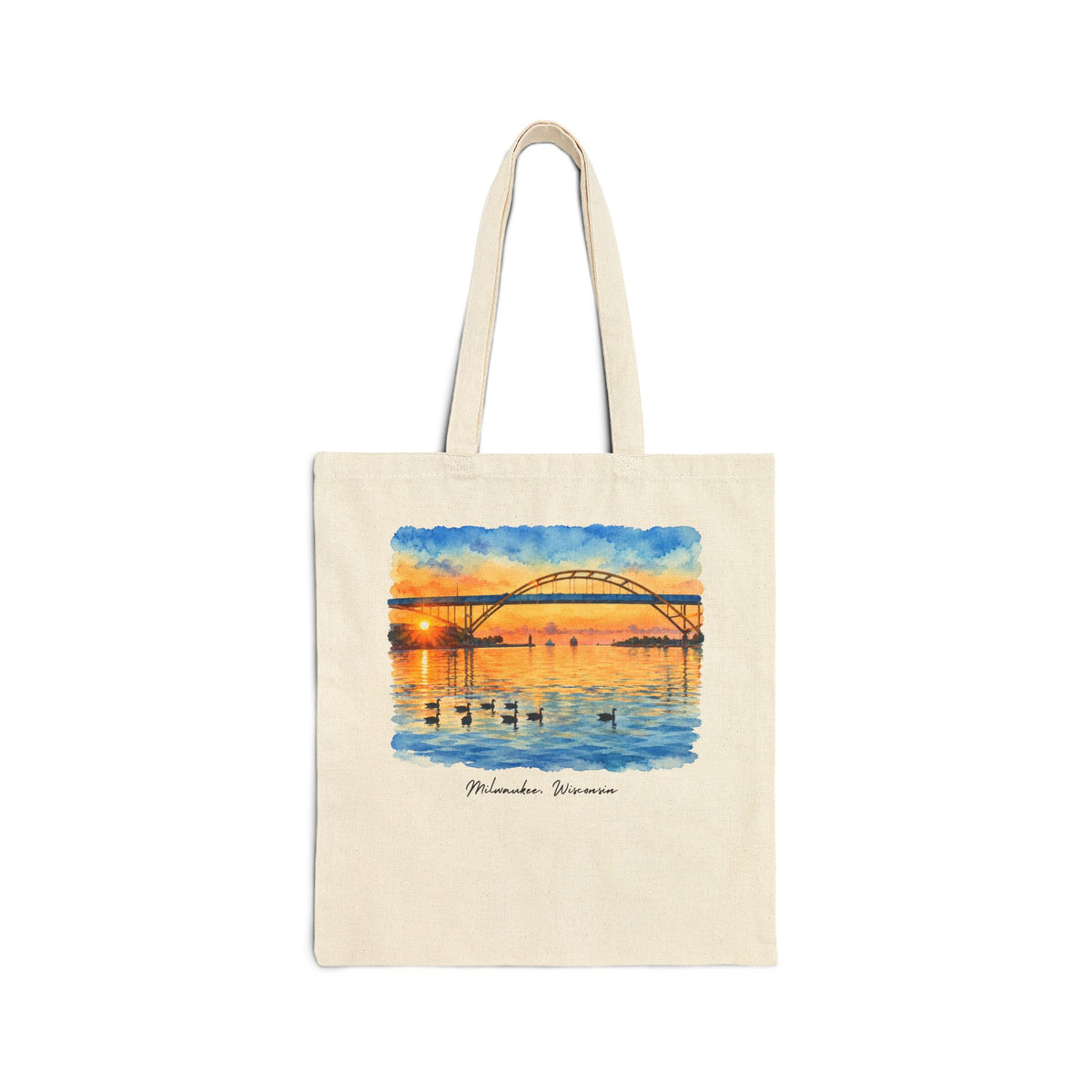 Milwaukee Hoan Bridge Canvas Tote Bag