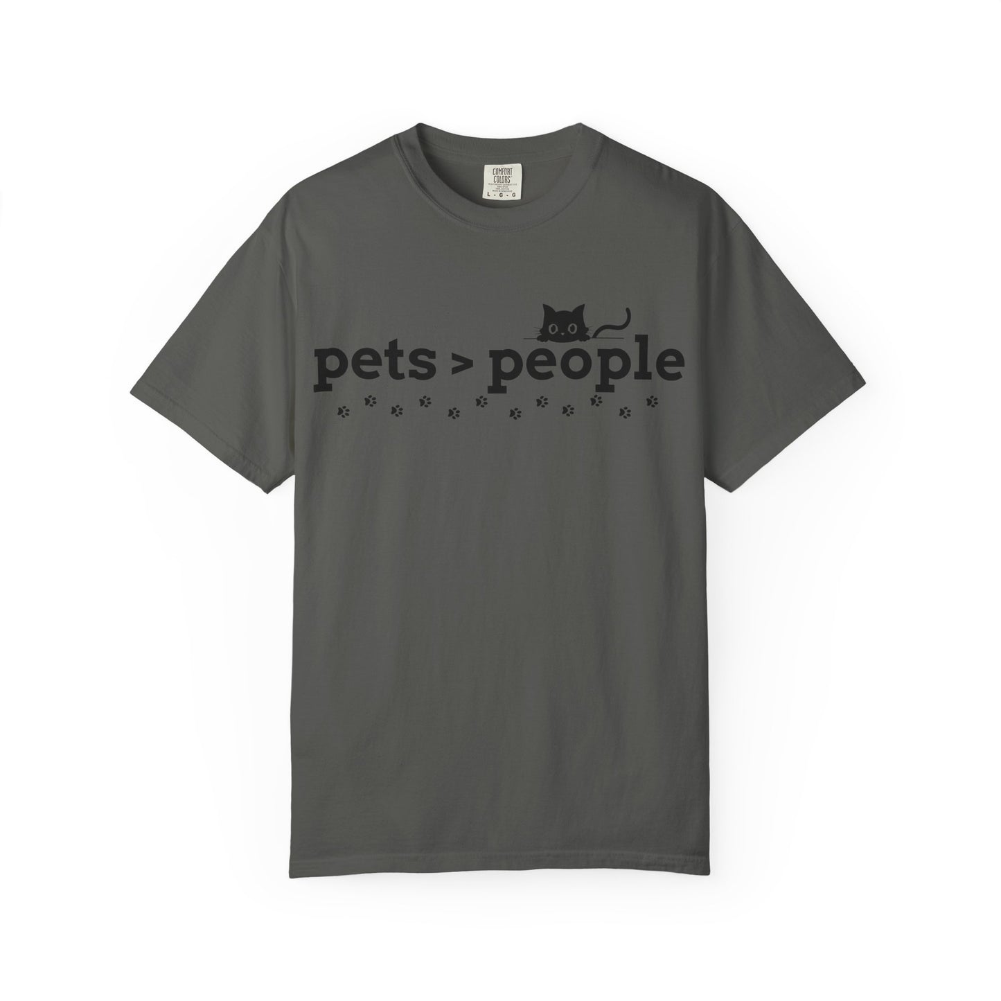 Pets > People T-Shirt (Cat Edition) – Funny Cat & Paw Love Tee