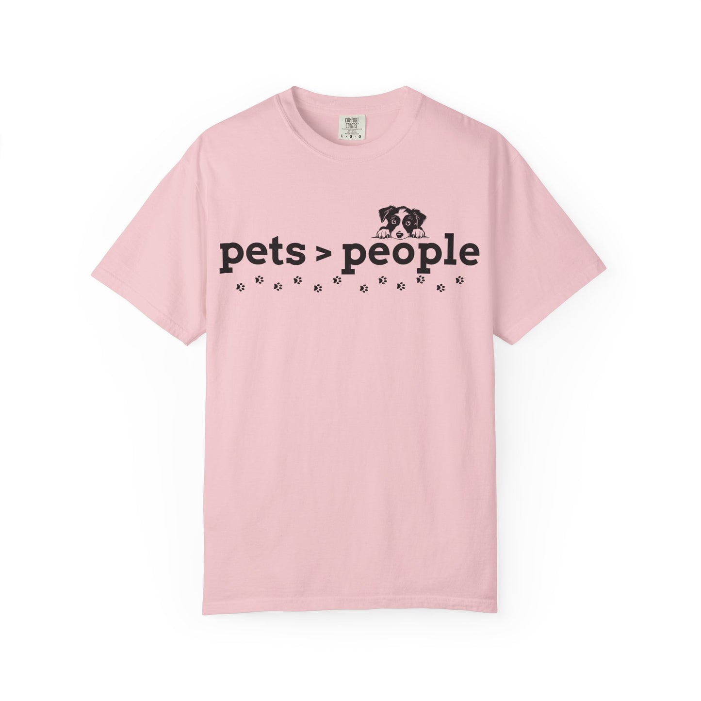 Pets > People T-Shirt (Dog Edition) — Cute Paw Print Dog Lover Tee